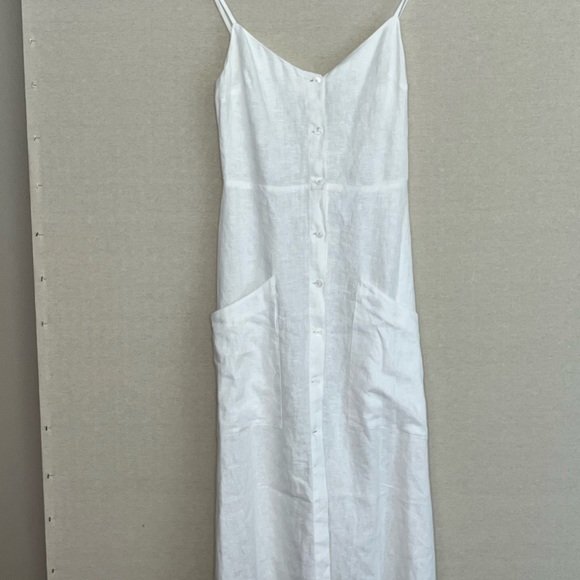 Reformation White Button-Down Midi Dress - Picture 5 of 7